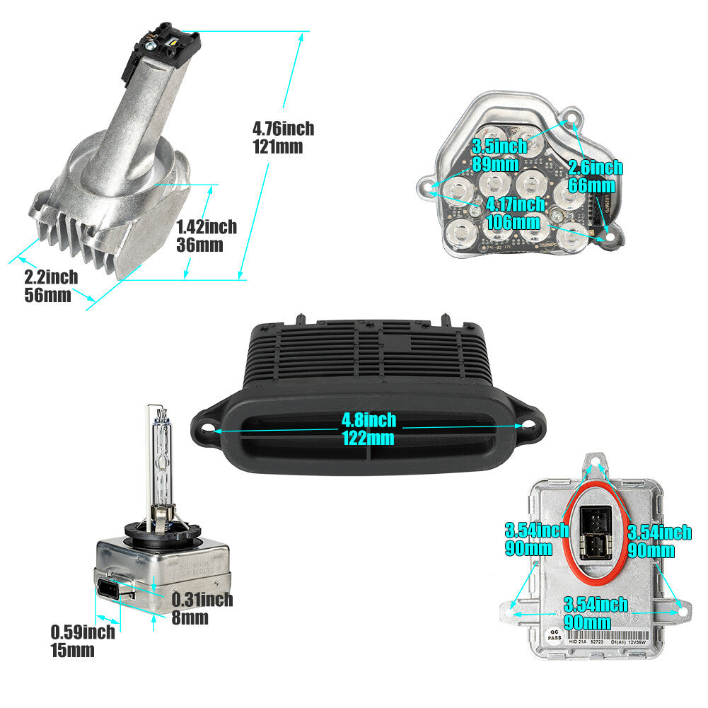 Xenon ballast bulb LED module diode kit LH for 2011-2013 for BMW 5 Series 528i 535i