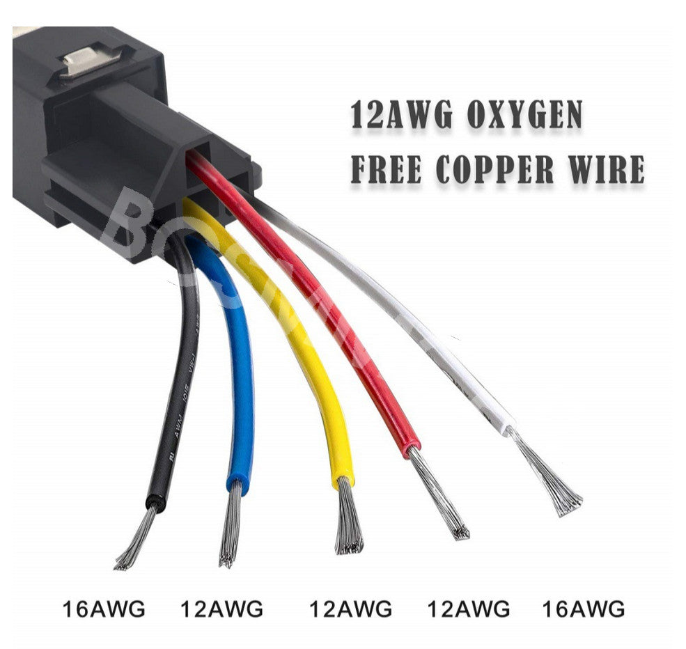 Car 12V 30/40A 5-Pin Spdt Relay With Relay Socket Fuse Holder Automotive SPDT