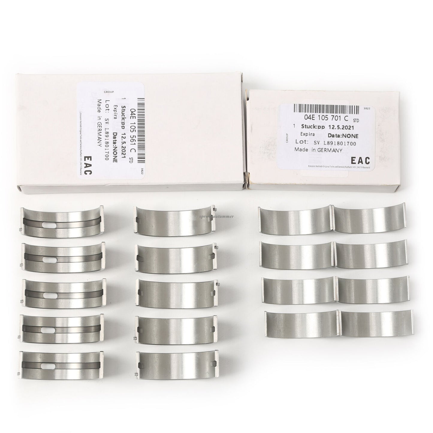 Con Rods Crankshaft Bearing Shells STD for VW for Golf for Audi A3 CZC CXS CJZ 1.4TEA211
