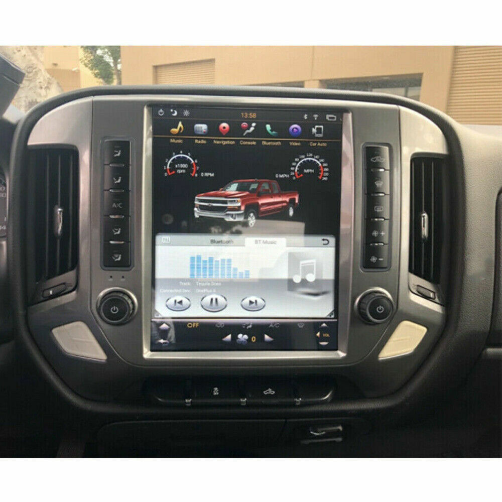 Android for Tesla Vertical Screen Radio for Chevrolet Silverado for GMC for Sierra 2014-2019