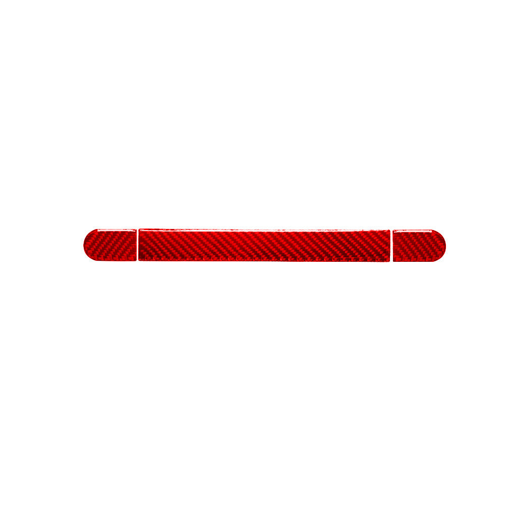3X Red Carbon Fiber Passenger Dash Handle Cover Trim for Jeep for Wrangler 2007-2010