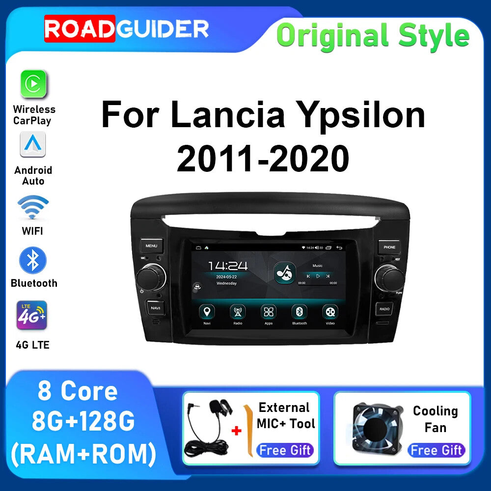 Car Radio for Lancia YPSILON 2011-2020 CarPlay Android GPS Multimedia Player