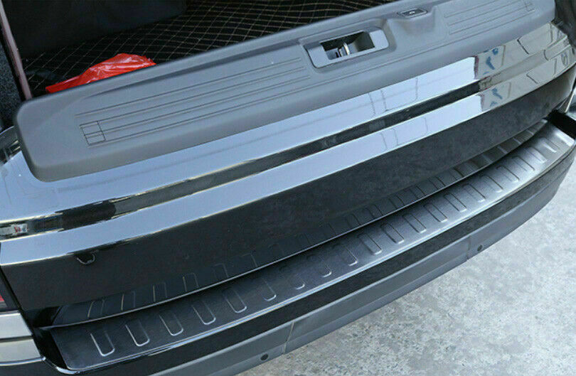 Black Rear Bumper Protector Sill Scuff Plate Trim for Range Rover L405 2018-2020