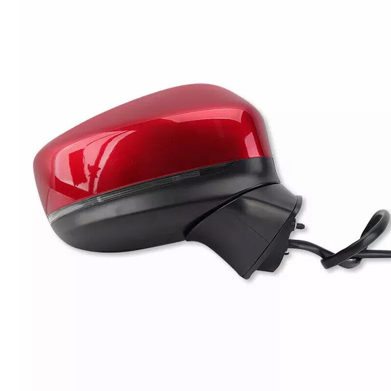 1 Pair Side Door Mirror Heated W/Lamp Blind Spot for Mazda CX-5 2017- 2019 Red