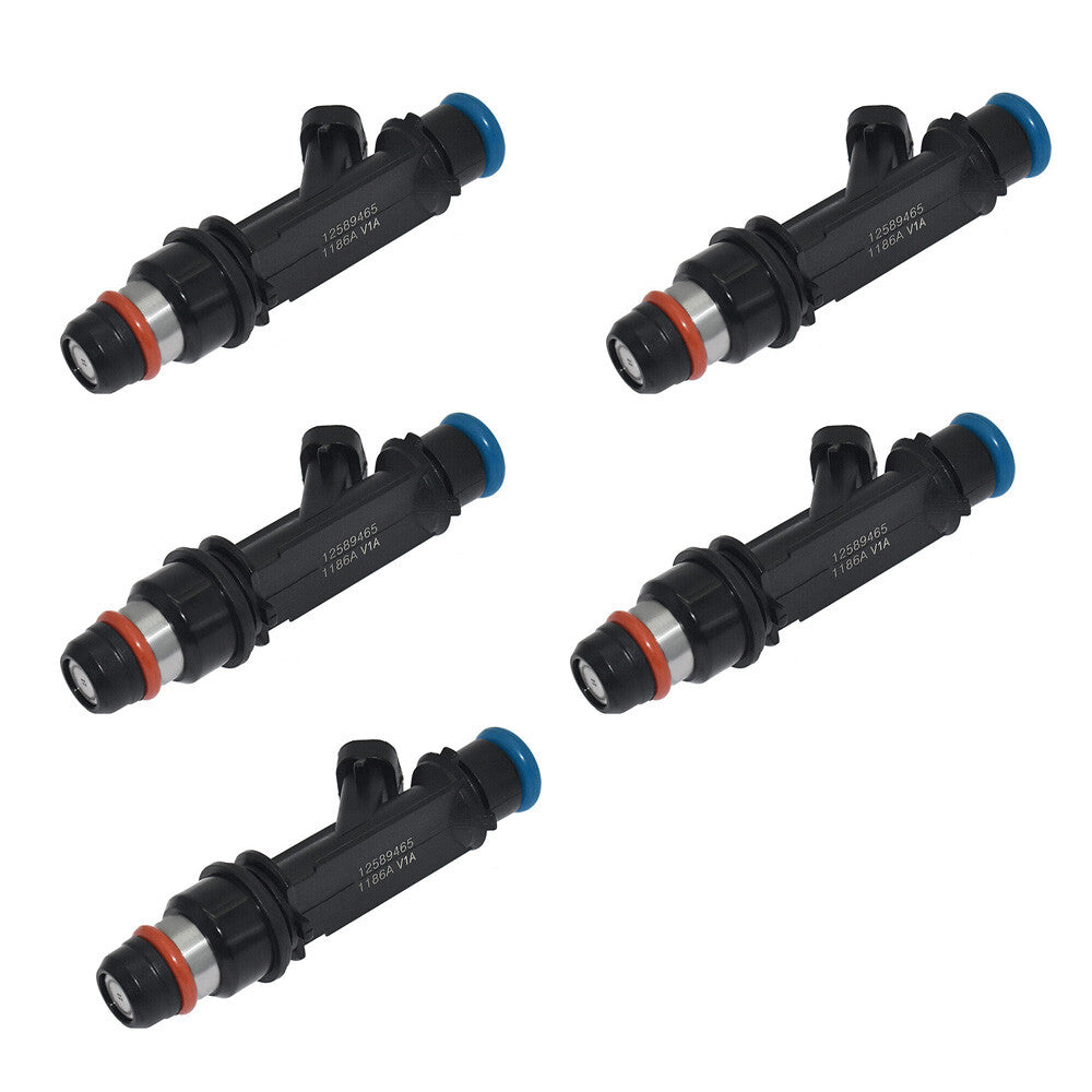 5PCS Fuel Injectors 12589465 FJ775 for Hummer H3 3.5L 3.7L I5 2006-2007