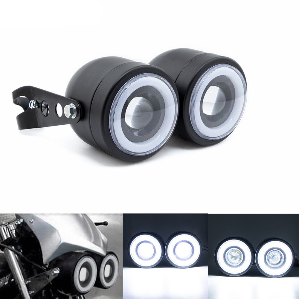 Dual-light motorcycle dual-light bracket kit universal for Honda black