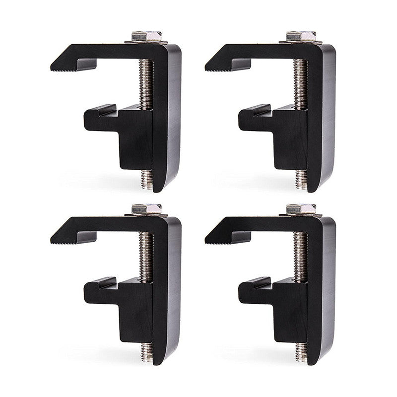 4-Piece Mounting Clips for Toyota Tacoma/Tundra Truck Covers/Camping Shells (Black)