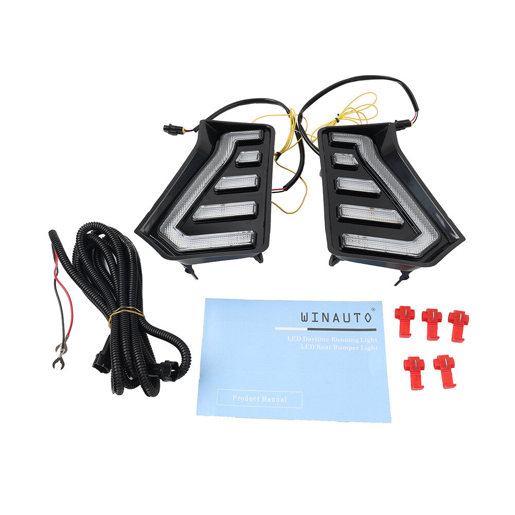 2x Front Fog Light Side Grille Daytime Running Light for Toyota Tacoma 2024 2025