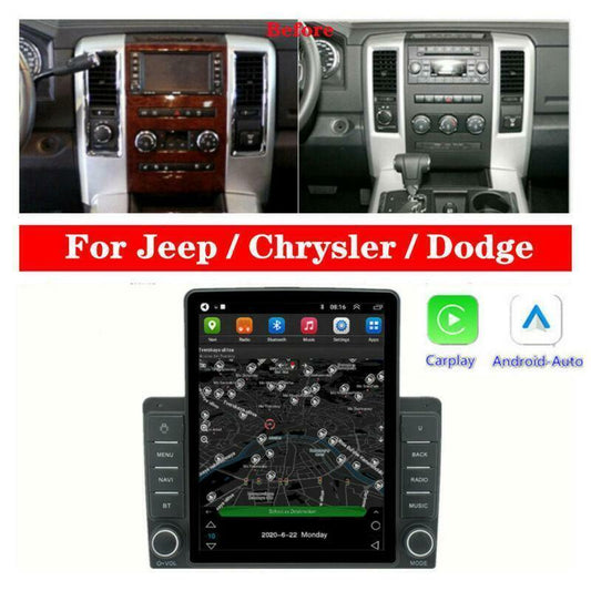 09-11 Android 10.1 Radio Stereo GPS Nav Head Unit w/Carplay for Dodge for Ram Pickup