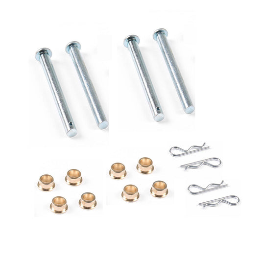 4-piece door hinge pin kit with bushing replacement hardware for Mustangs from 1979 to 1993.