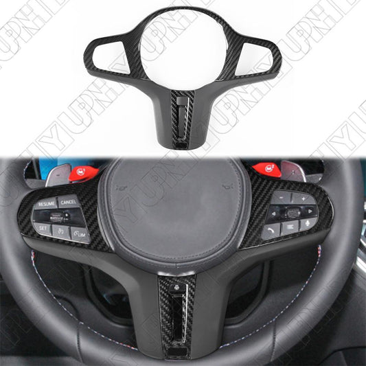 for BMW M3 M4 G80 G82 G83 Carbon Fiber Steering Wheel Trim Cover w/ Heated Hole