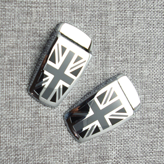 2x Windshield Washer Wiper Spray Nozzle Cover Cap Union Jack Fit for Mini Cooper