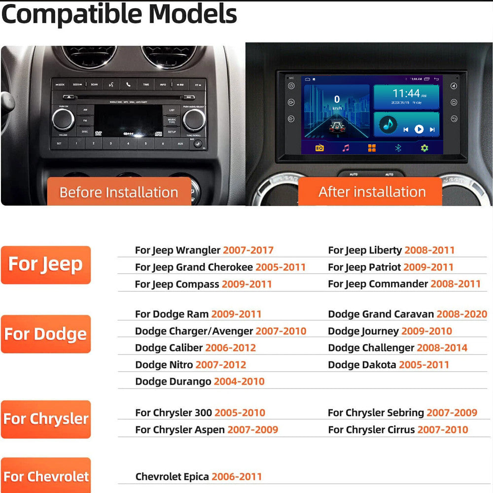 for Dodge for Challenger 2009-2011 Android Auto Carplay Car Stereo Radio Screen GPS