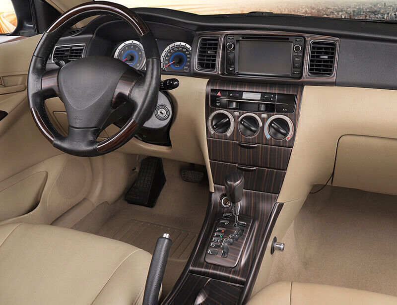 4X Wood Grain Interior Door Armrest Panel Trim Cover for Toyota for Corolla 03-2008