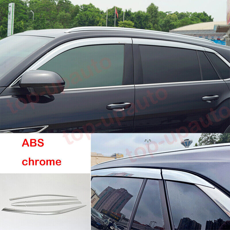 For Atlas Cross Sport 2020-23 chrome Window Visors Sun Rain Guard Vent Deflector