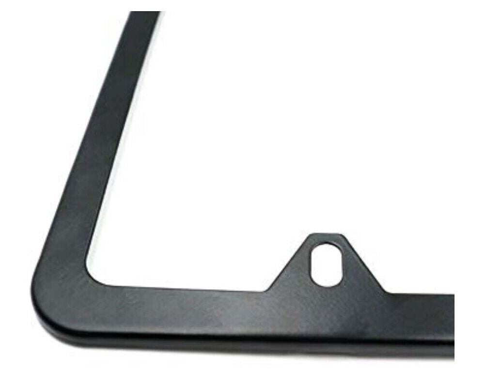 Car license plate frame cover cap, trunk ultra-thin metal black, suitable for Audi