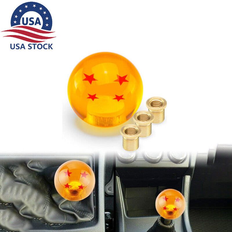 1Pc Dragon Ball Z Manual Transmission Ball Gear Shifter Shift Knob 4 Star Orange