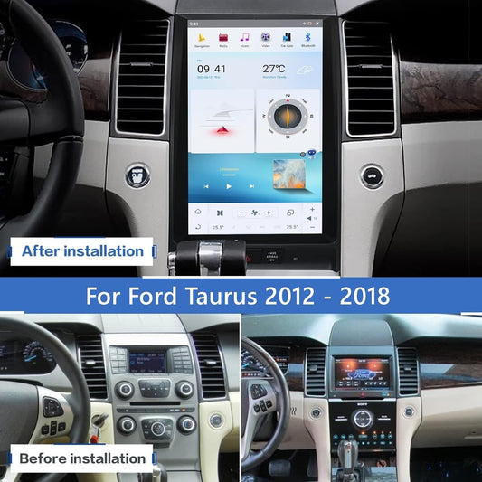 1Din Android for Tesla Car Radio GPS Stereo Receiver 64G for Ford Taurus 2010-2018