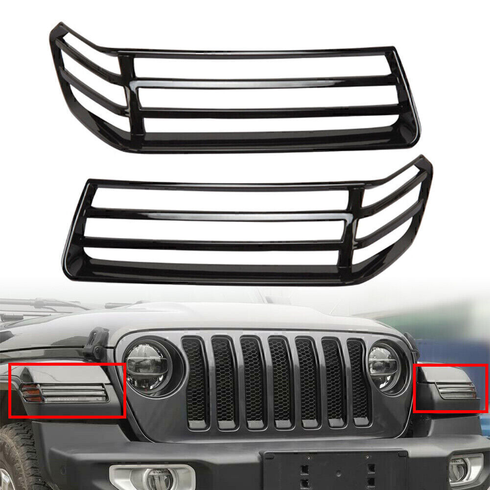2x Front Wheel Eyebrow Light Decor Cover Trim for Jeep for wrangler JL 2018-2020 19