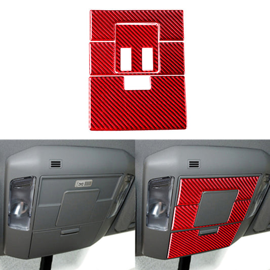 Red Carbon Fiber Reading Light Panel Cover Trim for Toyota Tundra 2014-2018