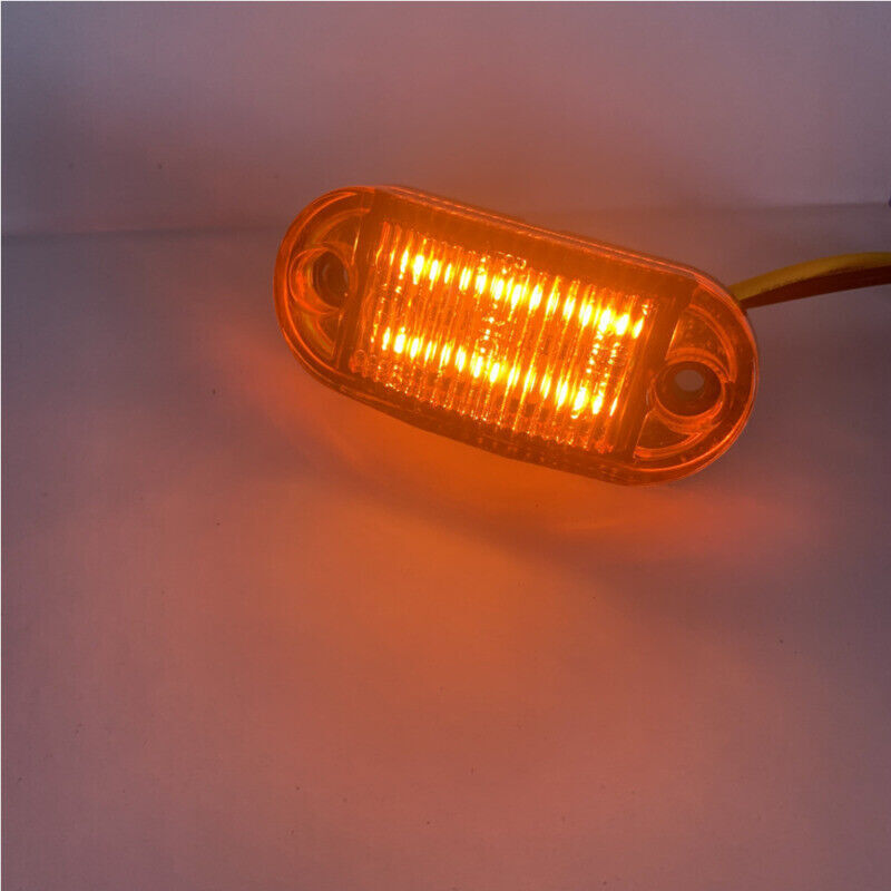 LED Side Marker Light Amber Lamp 12V 24V Car Truck Van Trailer Boats Side Lights