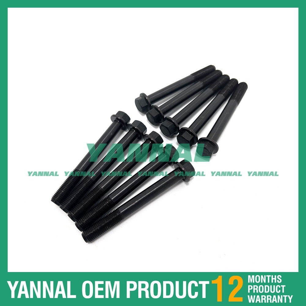 10 new 3KC1 Cylinder Head Bolt Sets for Isuzu MB 148 Excavators