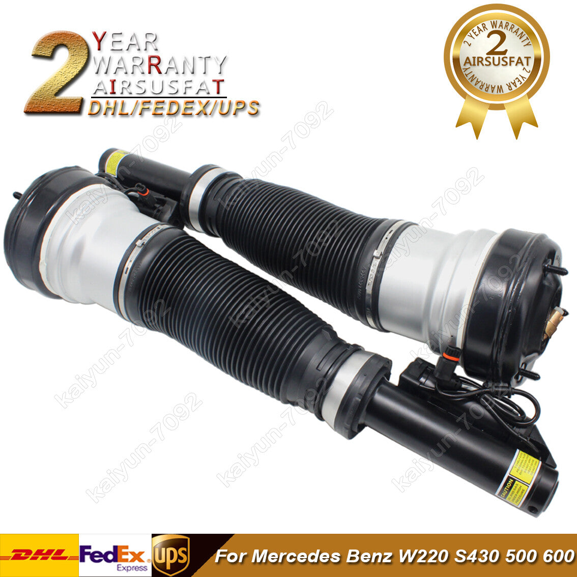 2pcs for Mercedes S Class W220 S430 S500 S600 Front Air Suspension Shock Struts