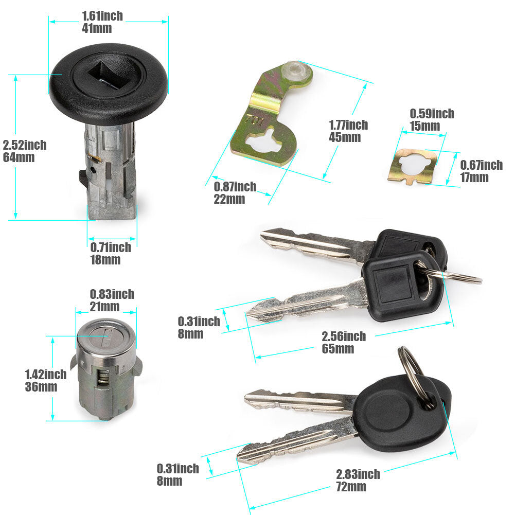 Ignition Lock Cylinder Keys for Chevy Avalanche Silverado Suburban Tahoe for GMC
