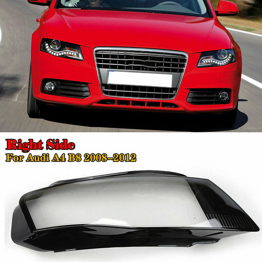 Right Front Headlight Lens Cover Lampshade Cap Clear for Audi A4 B8 2009-2012