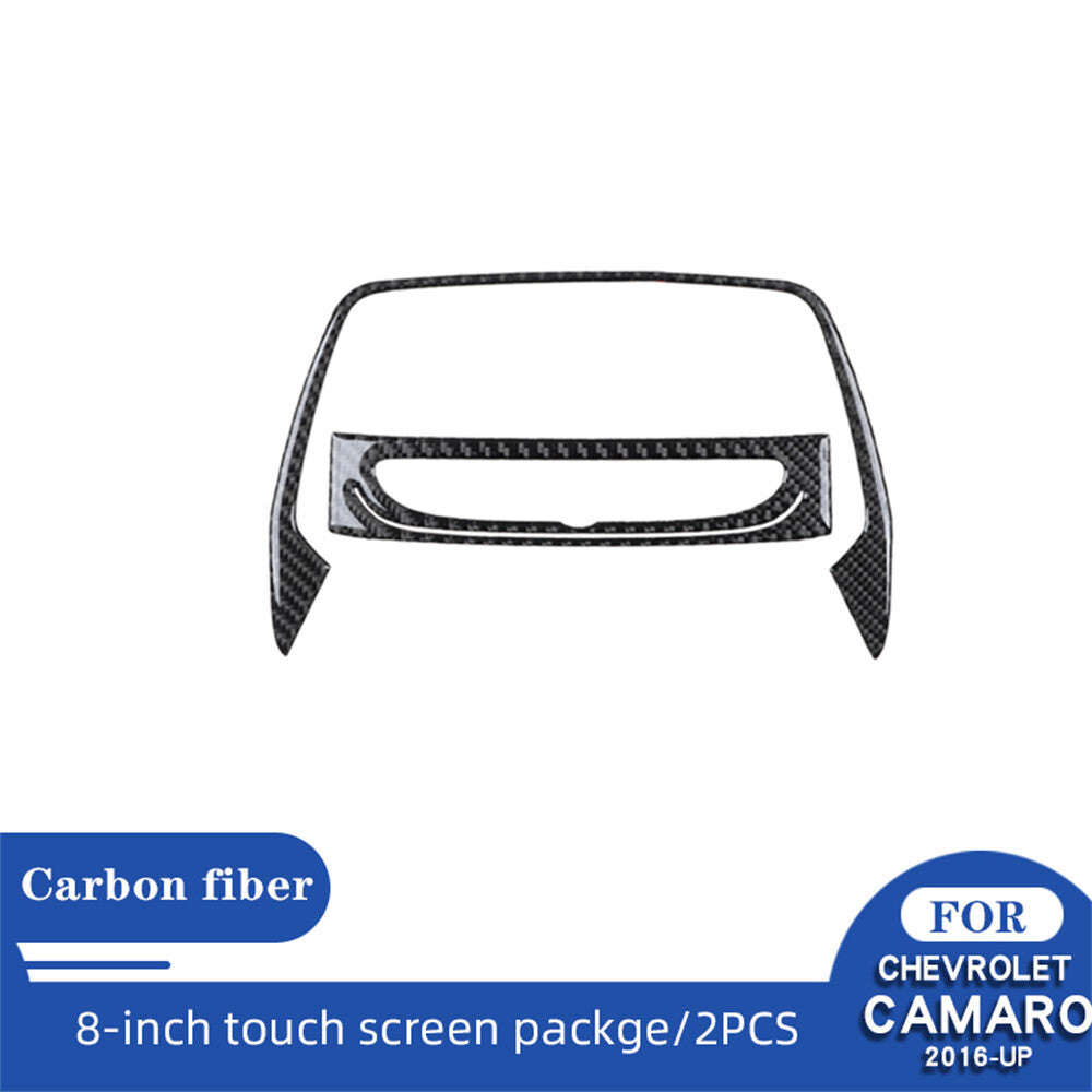 Carbon Fiber 8 inch Touch Screen GPS Navigation Cover for Chevrolet Camaro 2016+