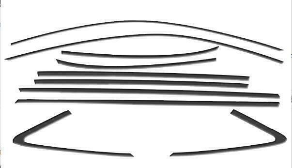 Black Look Steel Windows Strip Sill Molding Cover Trim for Audi A3 S3 2015-2020