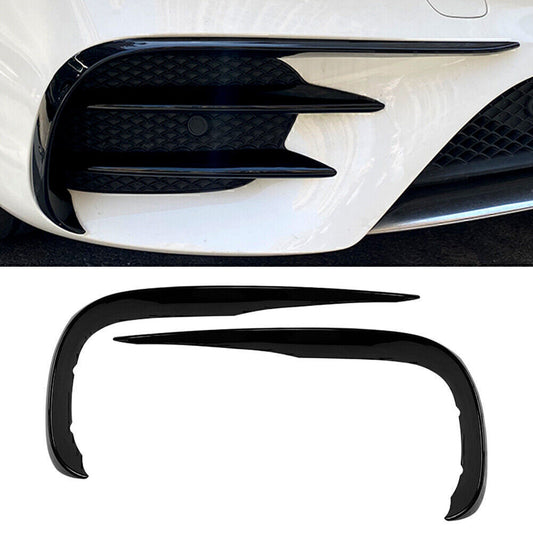 Front Bumper Lip Spoiler Trim Fit for Mercedes-Benz E400 2 Door 2018 Black