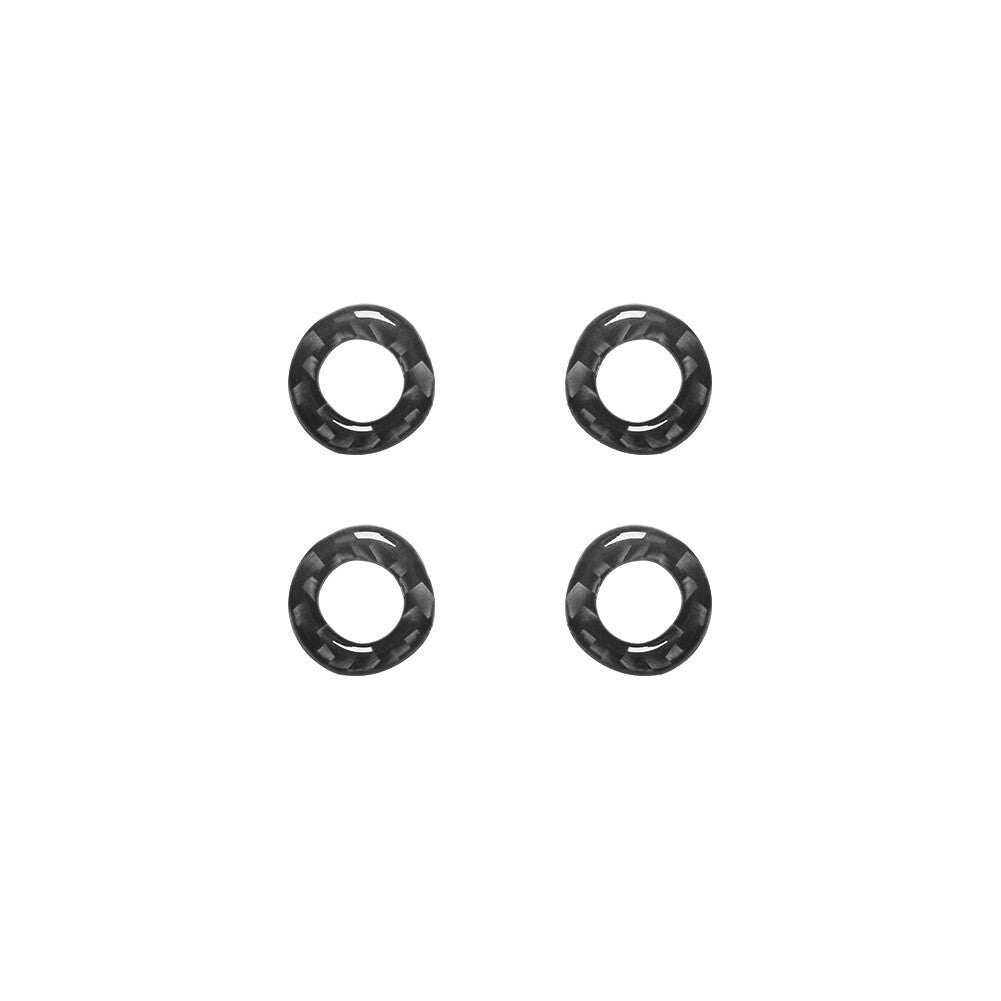 for Mercedes R-Class 2009-2012 4Pcs Door Latch Trim Ring Cover Carbon Fiber