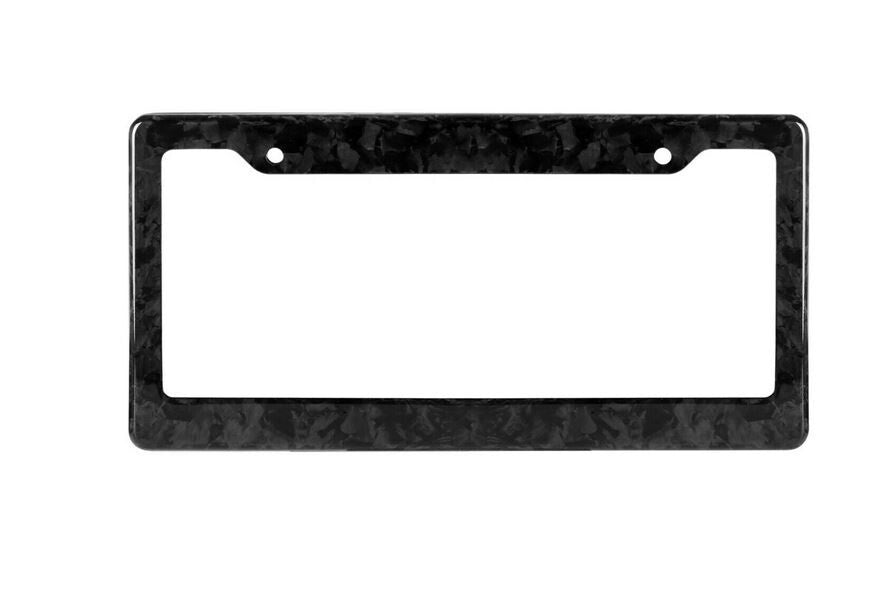 Car license plate frame cover cap rear boot black forged carbon for BMW