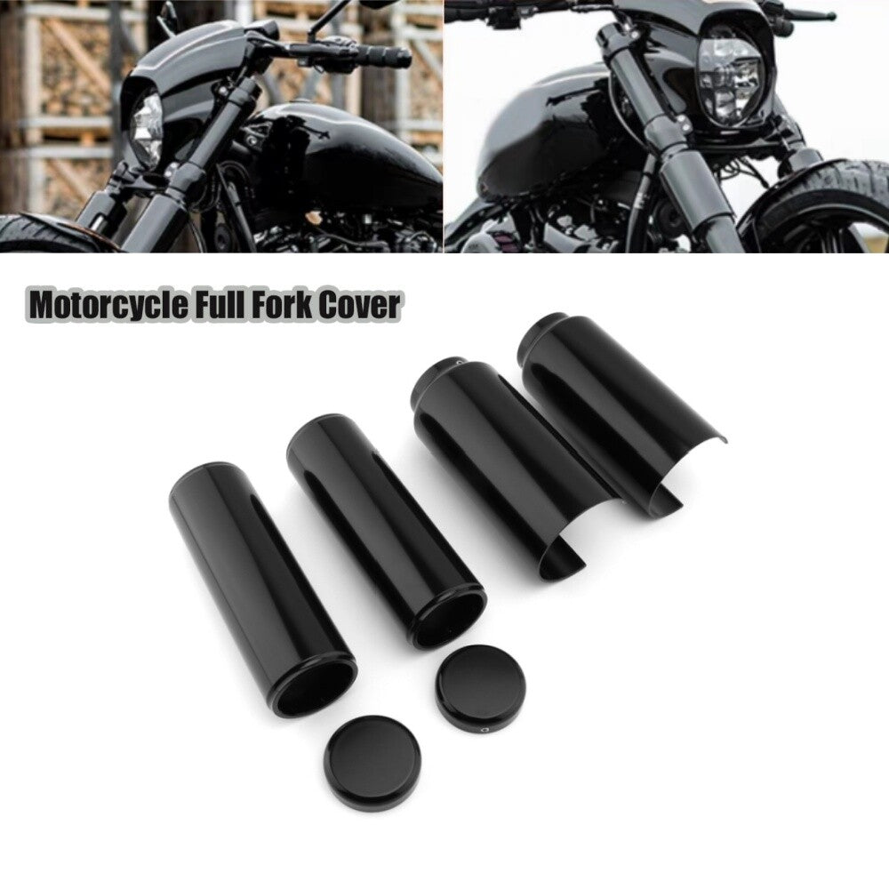 6PCS Gloss Black Full Fork Cover Set for Harley Softail Breakout 2013-2017 FXBRS