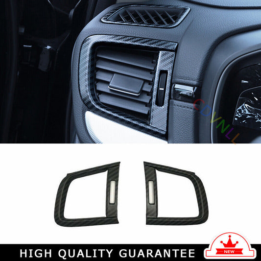 LR AC Air Outlet Vent Cover Trim 2 for Honda CRV 2017-2022 Steel Carbon Fiber