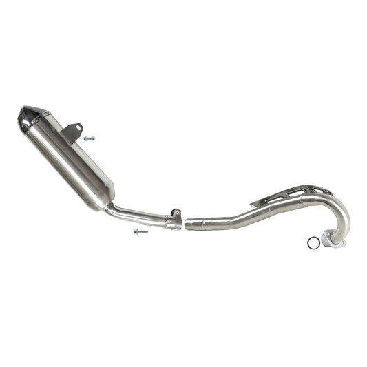 Motorcycle and off-road bicycle exhaust muffler pipes suitable for 150cc, 200cc, and 250cc vertical engines.