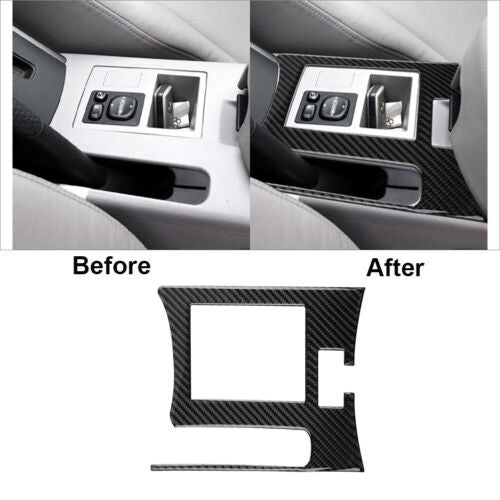 for Toyota RAV4 Soft Carbon Fiber Inner Hand Brake Panel Cover Trim 2006-12 LHD