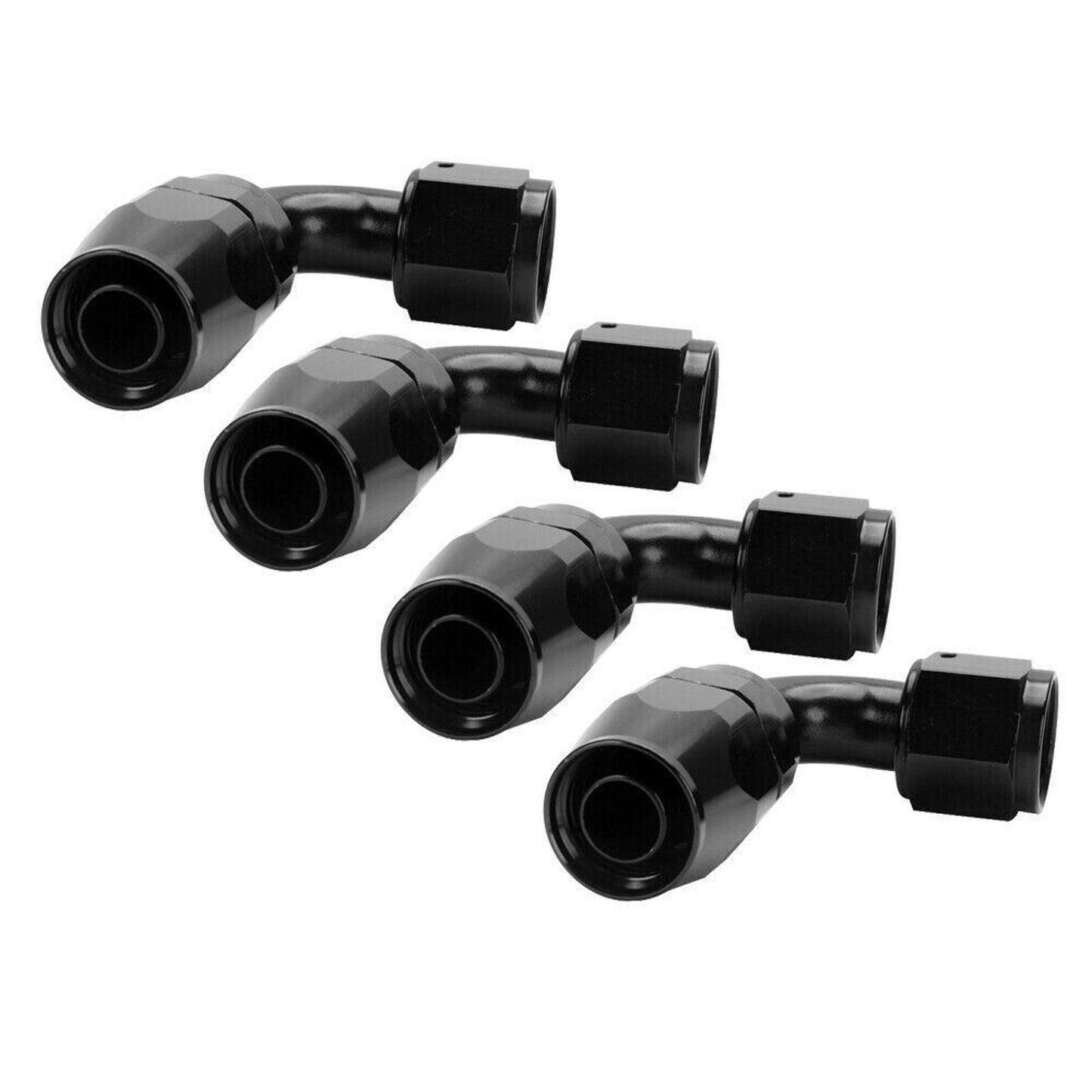 4Pcs 6AN AN-6 90 Degree Oil Fuel Swivel Hose End Fitting Oil Hose End Adaptor W