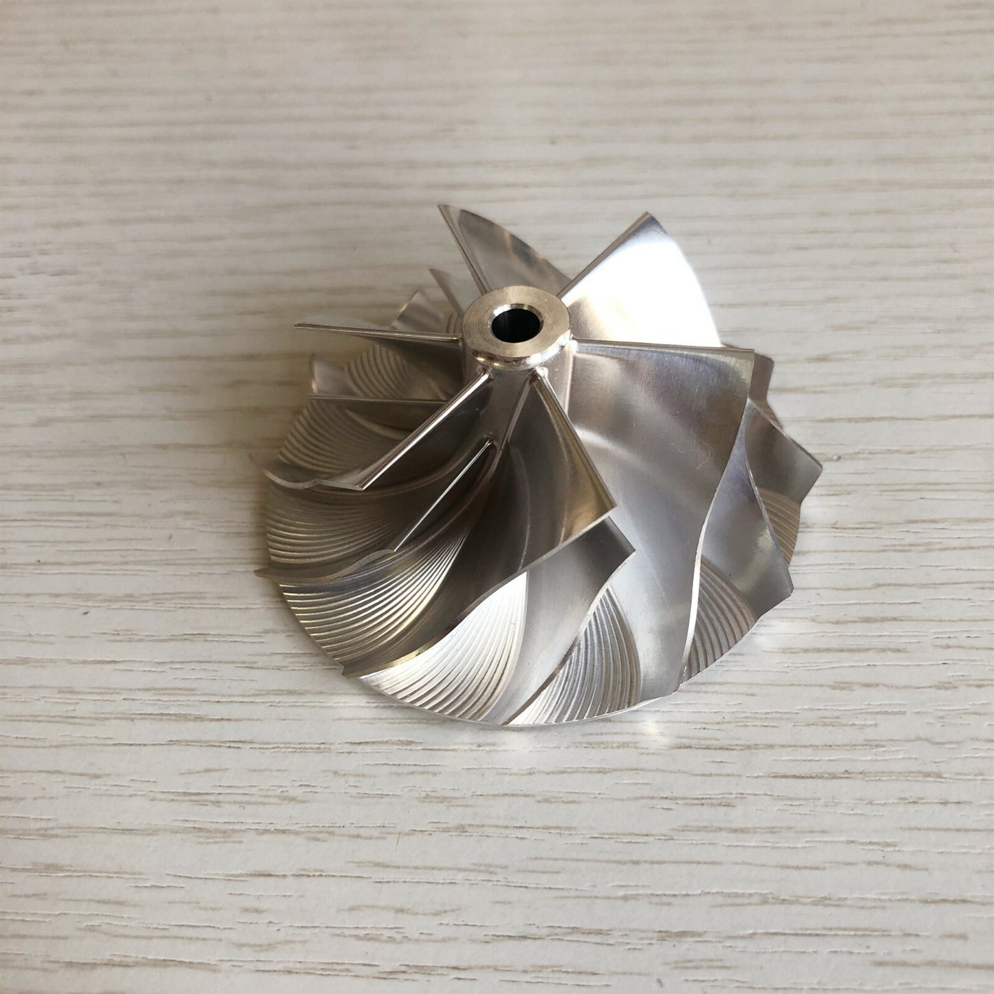 RHF5 Reverse 49.10/65.00 mm 6+6 Blade Performance Turbine Blank Compressor Wheel