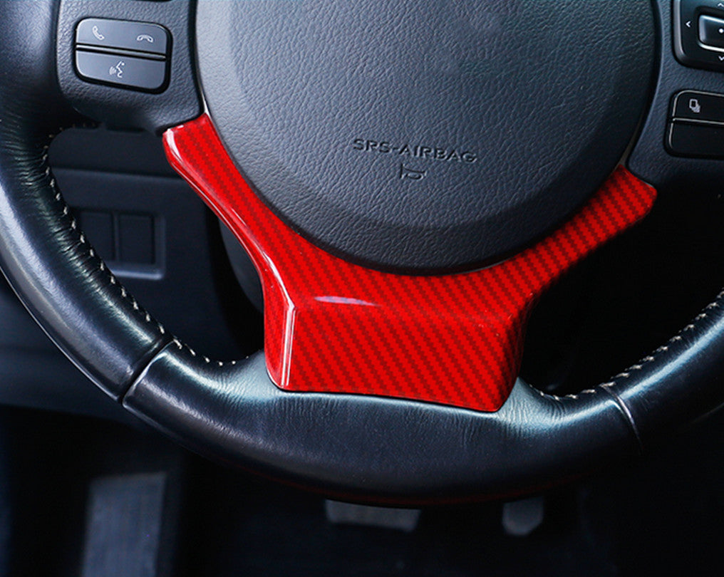for Lexus NX200 300 15-21 Red Carbon Fiber Style Steering Wheel Sheet Cover Trim