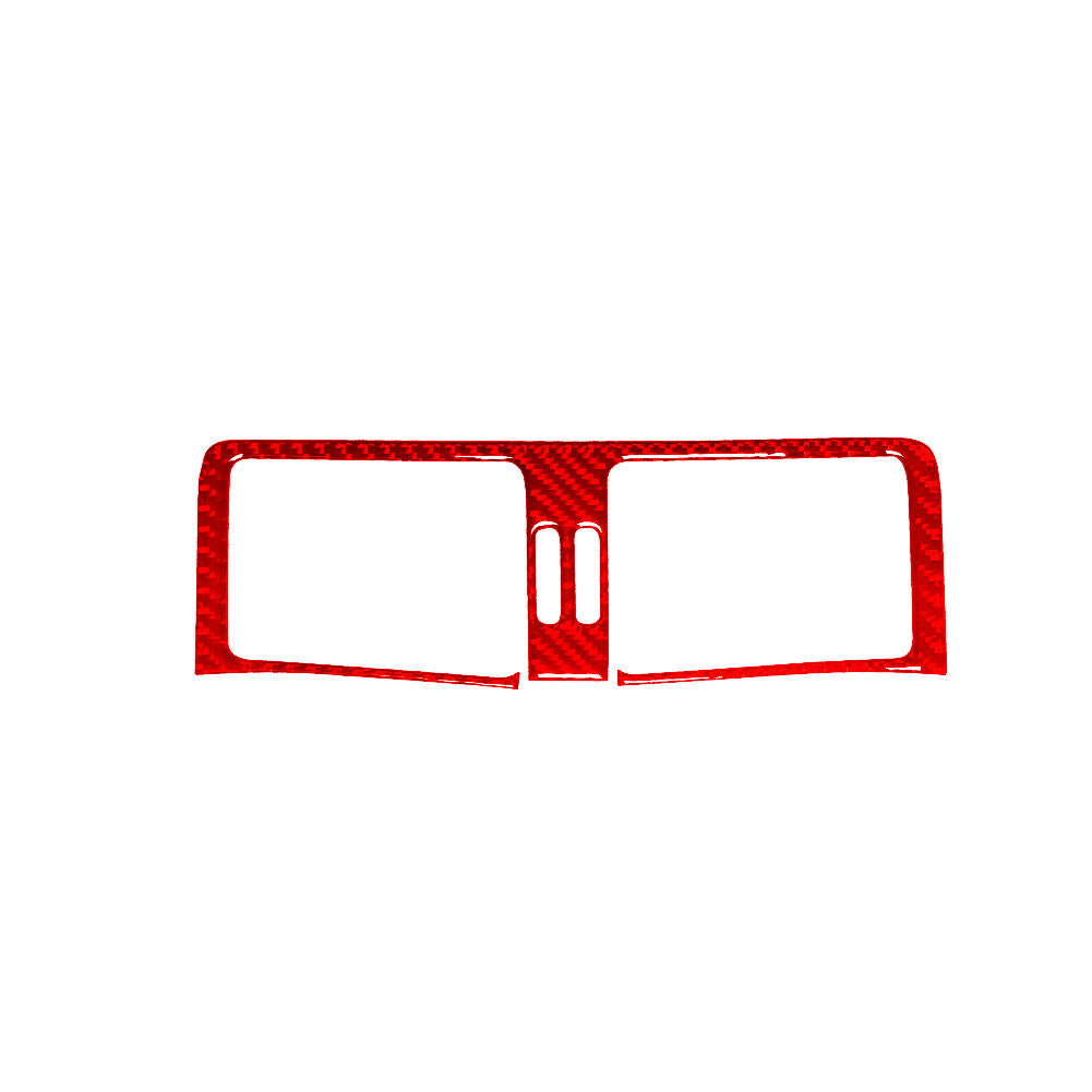 Red Center Air Vent Trim Decor Cover Carbon Fiber for Mercedes R-Class 2009-2012
