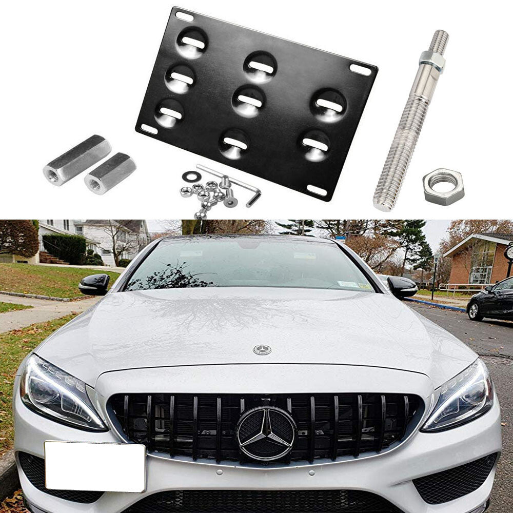Tow Hook License Plate Mounting Bracket Holder for Mercedes for Benz C E S M GLA GLK