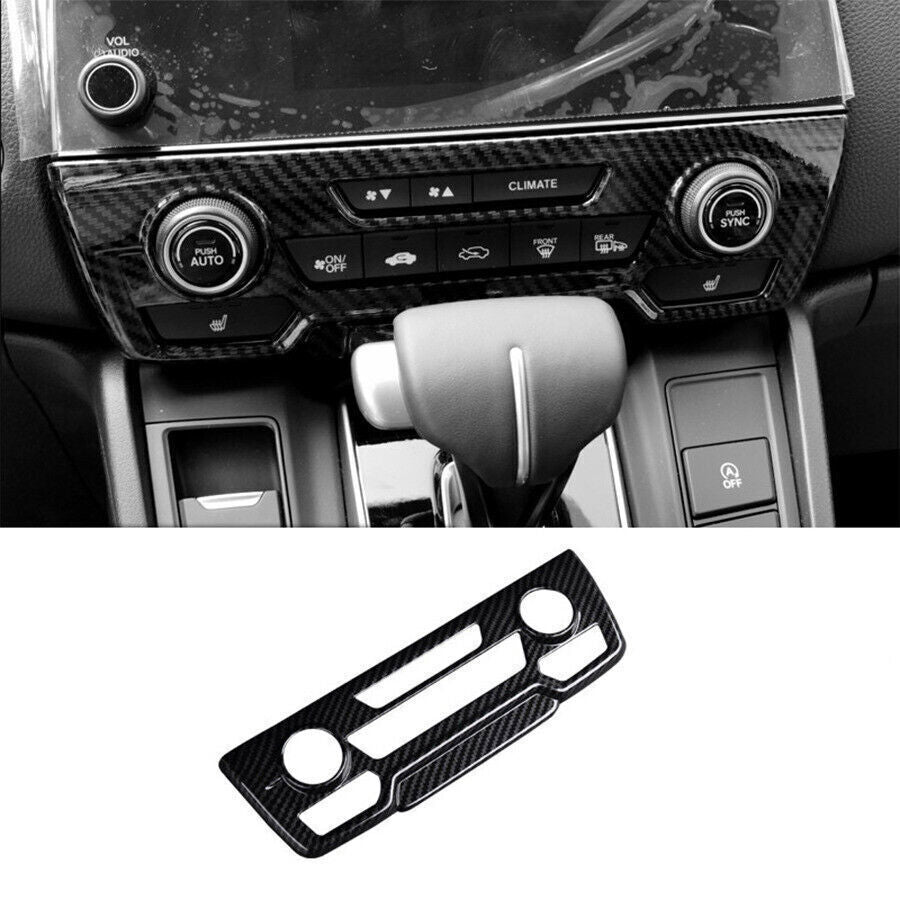 for Honda CRV CR-V 2017-22 ABS Carbon Fiber Console CD Panel Frame Cover Trim 1X