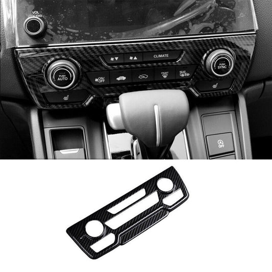 for Honda CRV CR-V 2017-22 ABS Carbon Fiber Console CD Panel Frame Cover Trim 1X