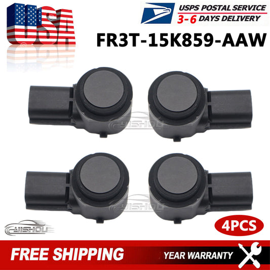 Set of 4pcs For 2015-2017 for Ford Parking Assist Aid Sensor FR3T-15K859-AAW Black