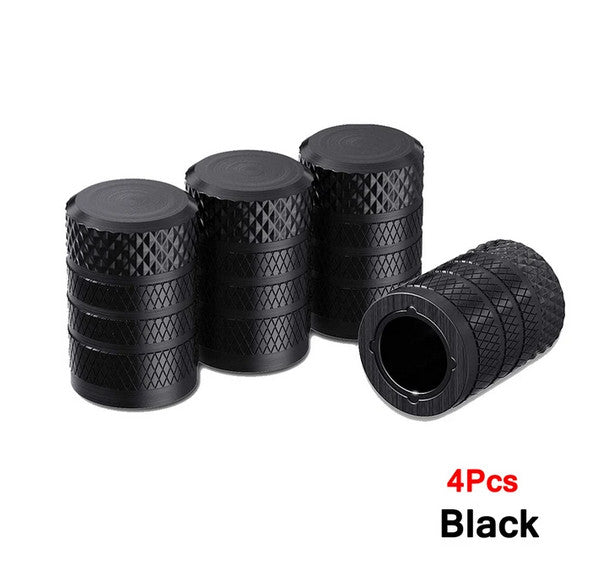 4-piece universal black tire valve cover rod air dust cover for Mitsubishi vehicles
