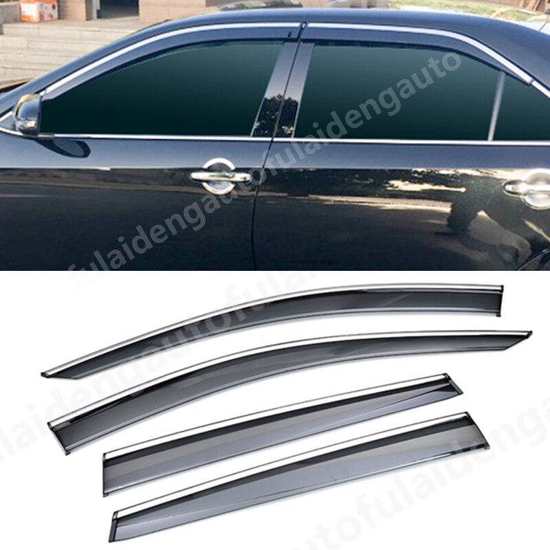 4pc for Toyota for Camry 2012-2017 Chrome Car Window Sun Rain Vent Visors Wind Guard