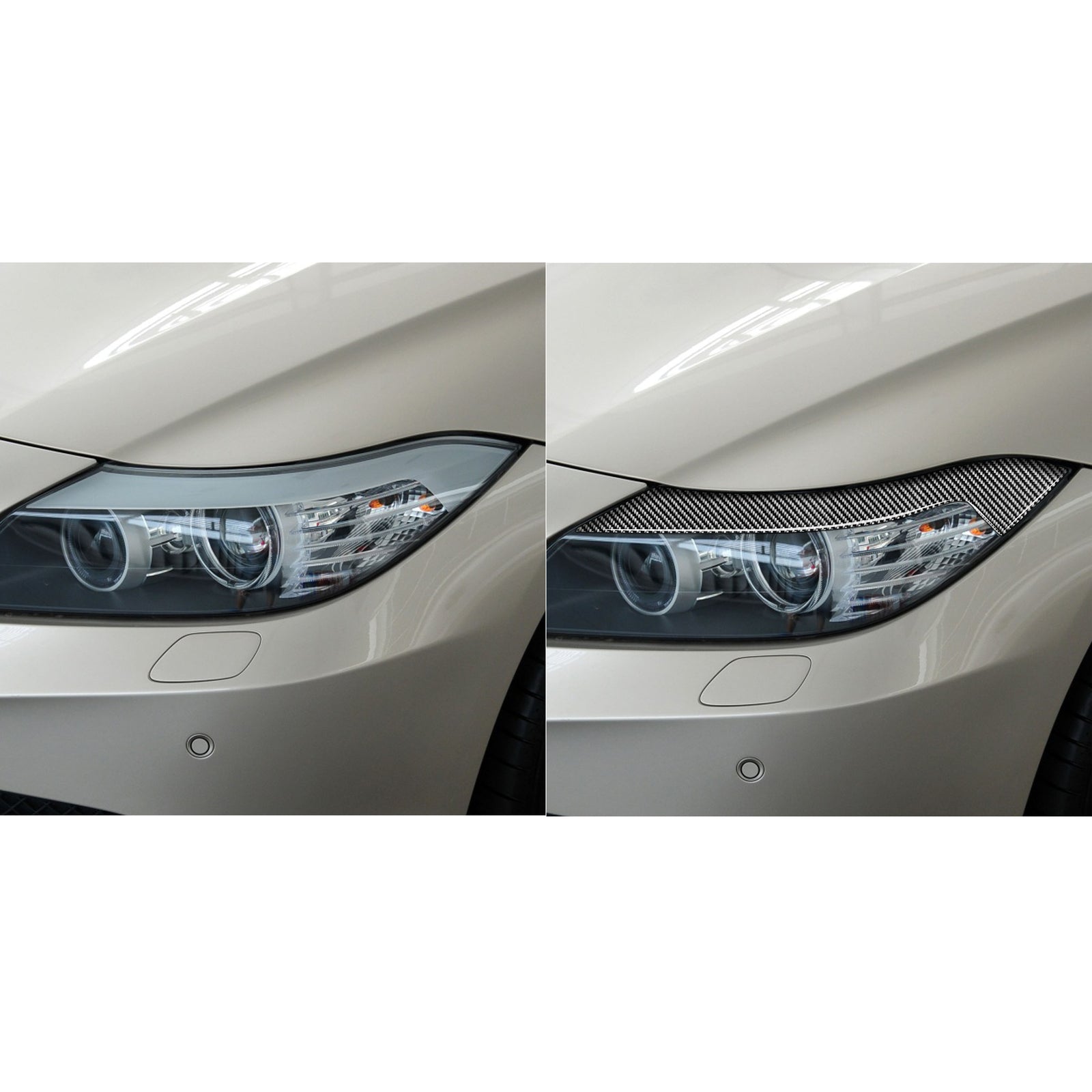 Carbon Fiber Front Headlight Eyelid Cover Eyebrow Trim for BMW Z4 E89 2009-2015