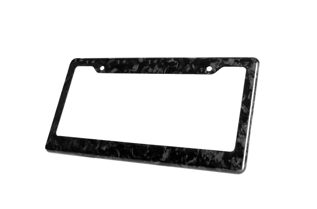 Car license plate cover, frame cover, rear boot, black forged carbon fiber, suitable for Toyota